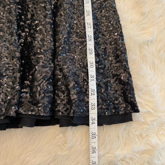 Maria Bianca Nero Black Stretch Sequin Circle Mini Dress Small NWT - Picture 8 of 10